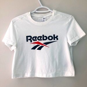 Reebok white crop tee